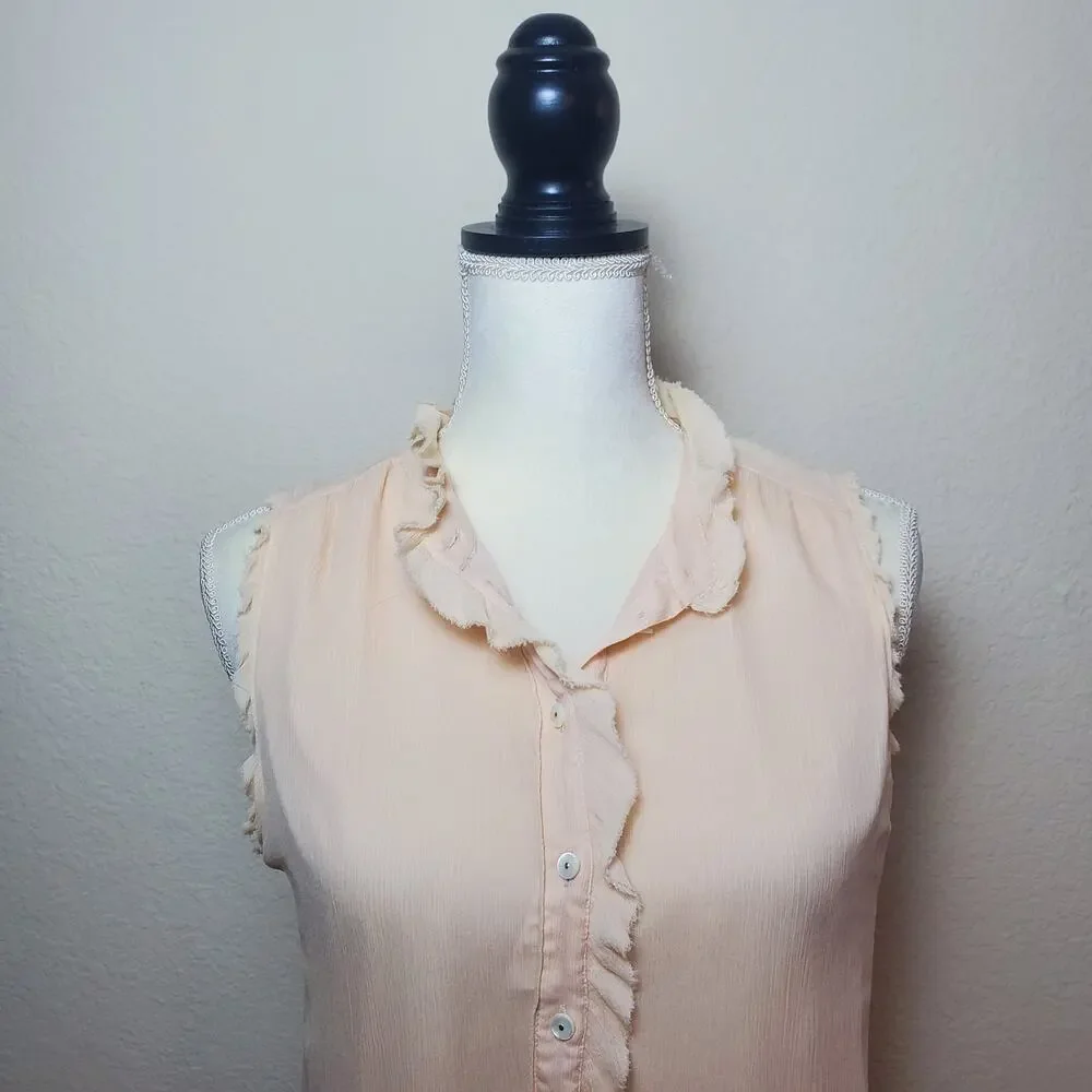 J. Crew Natasha Pink Chiffon Blouse 6